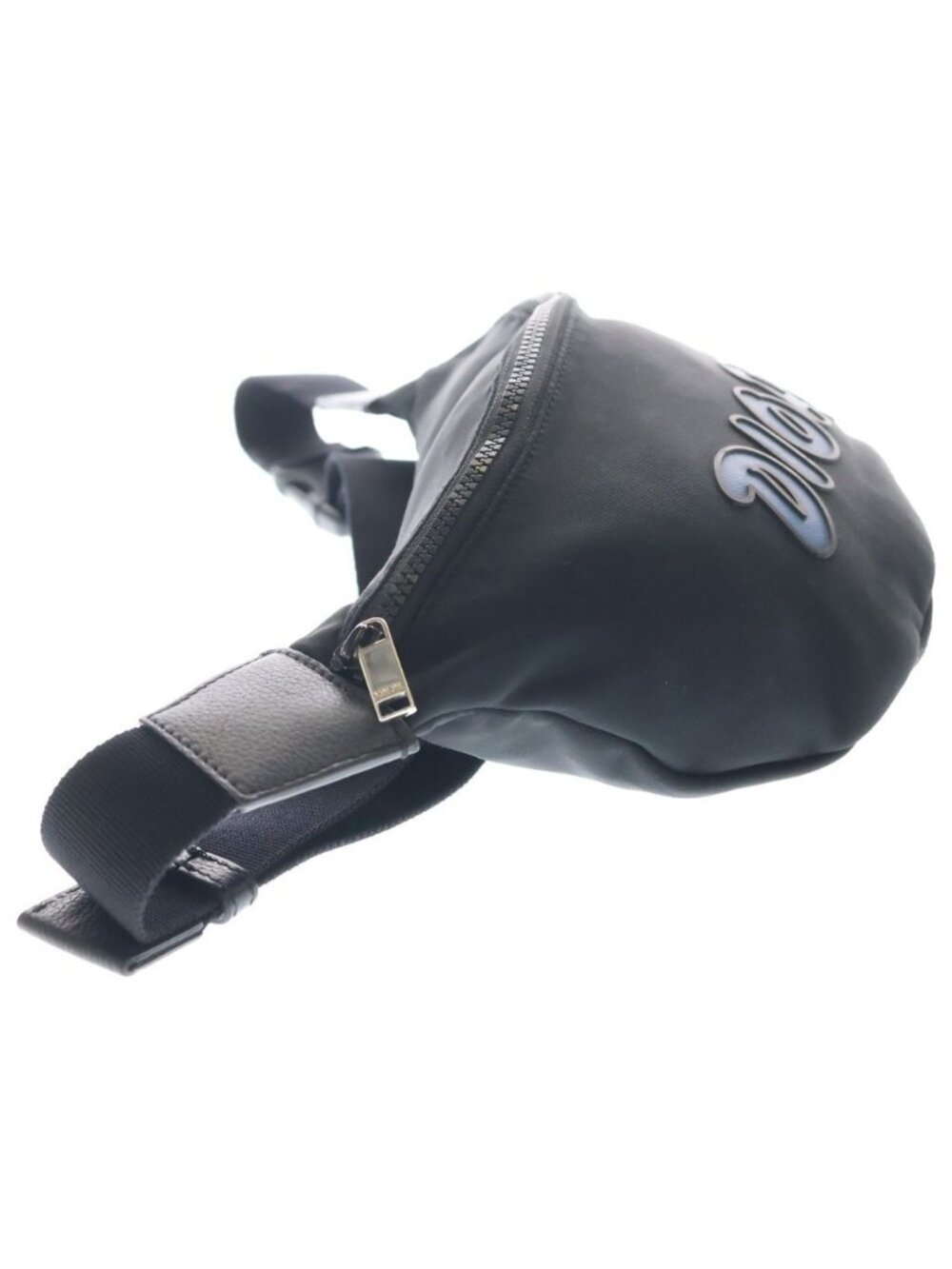 Dior Kaws Nylon Waist Bag Pouch Logo Hachi Black View 3